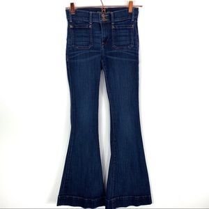 Express Dark Blue Flare Jeans